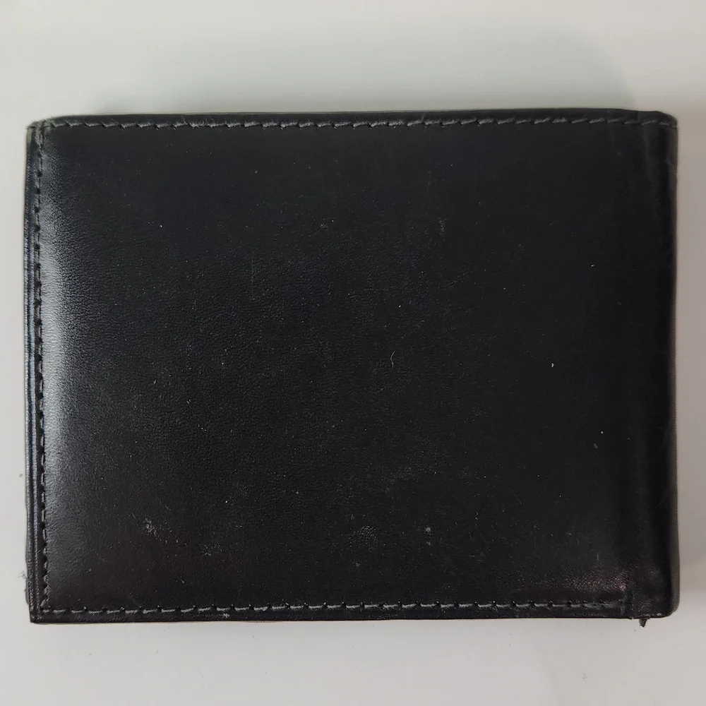 Leather Wallet With Flip Out ID Holder, Handcrafted